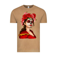 Vintage Camel Sugar skull girl Vintage Tee - NancyCooperArtShop