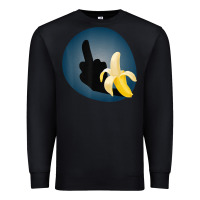 Black Dirty Joke Halloween Costume Joke Middle Finger Banana Premium Sweatshirt - lanVoArt