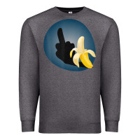 Charcoal Heather Dirty Joke Halloween Costume Joke Middle Finger Banana Premium Sweatshirt - lanVoArt