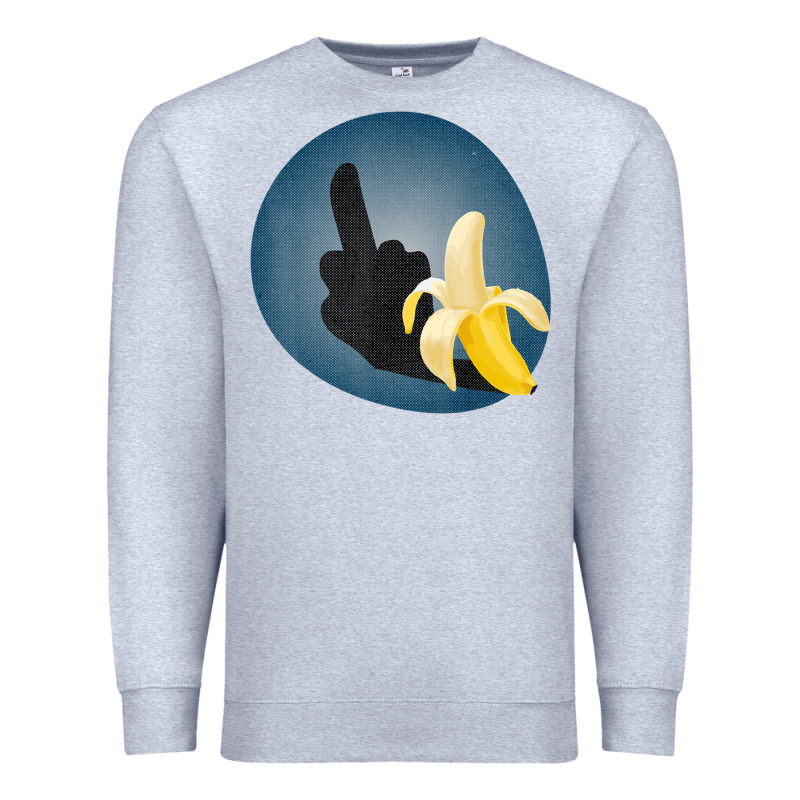 Dirty Joke Halloween Costume Joke Middle Finger Banana Premium Sweatshirt by lanVoArt | Teevron