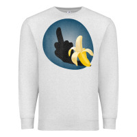 Oatmeal Heather Dirty Joke Halloween Costume Joke Middle Finger Banana Premium Sweatshirt - lanVoArt