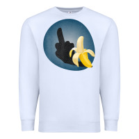 White Dirty Joke Halloween Costume Joke Middle Finger Banana Premium Sweatshirt - lanVoArt