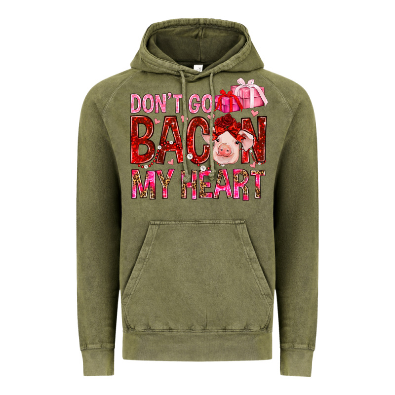 Don't Go Bacon My Heart Valentine's Day Vintage Hoodie by HowdyJamesFarm | Teevron