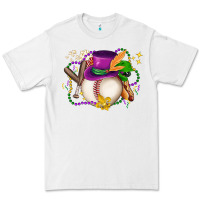 White mardi gras baseball Premium Tee - LillyAllenDesigns