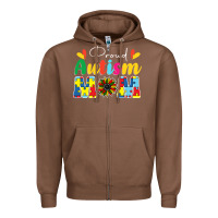 Chestnut Proud Autism Mom sunflower Zipper Hoodie - CowhideDigitalArt