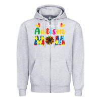 Proud Autism Mom Sunflower Zipper Hoodie | Teevron