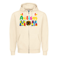 Sandshell Proud Autism Mom sunflower Zipper Hoodie - CowhideDigitalArt