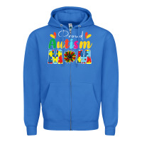 True Royal Proud Autism Mom sunflower Zipper Hoodie - CowhideDigitalArt