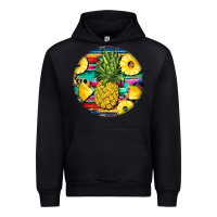 Black pineapple leopard Urban Hoodie - BarkalooDesign