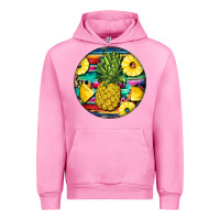 Fuchsia Pink pineapple leopard Urban Hoodie - BarkalooDesign