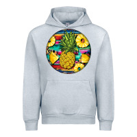 Heather Grey pineapple leopard Urban Hoodie - BarkalooDesign