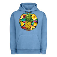 Pigment Pebble Blue pineapple leopard Urban Hoodie - BarkalooDesign