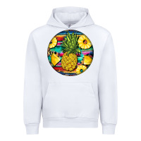 White pineapple leopard Urban Hoodie - BarkalooDesign