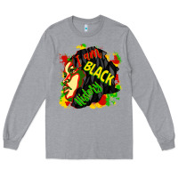 Heather Grey i am black history Long Sleeve Tee - CowGirlArtShop