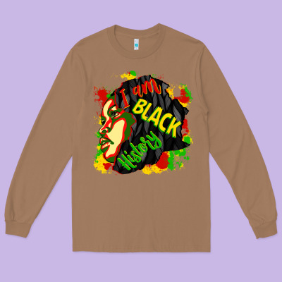 I Am Black History Long Sleeve Tee Designed By Cowgirlartshop