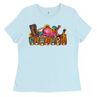 Baby Blue cowgirl Ladies Tee - LillyAllenDesigns