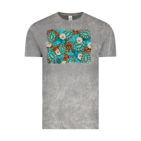 Cloud Rock Leopard and Turquoise Gemstone Background Vintage Tee - texasbilliewilder