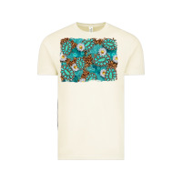Vintage Arctic Leopard and Turquoise Gemstone Background Vintage Tee - texasbilliewilder