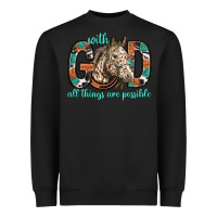 Black with god all things are possible with horse bbs Heavyweight Sweatshirt - BundleAndBundleShop