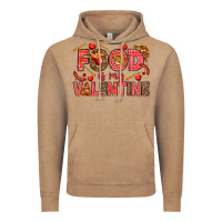 Vintage Coffee Food is my Valentine Vintage Hoodie - HowdyJamesFarm