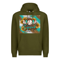Army Green baseball mom squad tumbler Premium Hoodie - BundleAndBundleShop