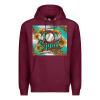 Burgundy baseball mom squad tumbler Premium Hoodie - BundleAndBundleShop
