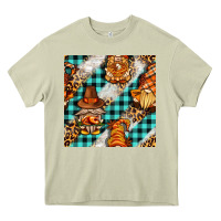 Mossy thanksgiving gnomies with leopard and tartan seamless pattern bbs Heavy Core Tee - BundleAndBundleShop