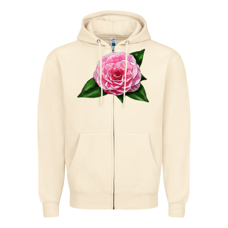 Camellia Flower Zipper Hoodie by LillyAllenDesigns | Teevron