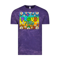 Cloud Purple LGBTQ+ proud ally with daisy Vintage Tee - NancyCooperArtShop