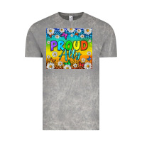 Cloud Rock LGBTQ+ proud ally with daisy Vintage Tee - NancyCooperArtShop