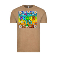 Vintage Coffee LGBTQ+ proud ally with daisy Vintage Tee - NancyCooperArtShop