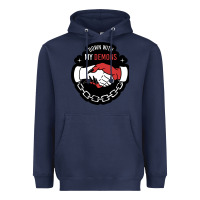 Navy awesome down with my demons  for gift adult and kids men women  2021 Heavyweight Hoodie - lanVoArt