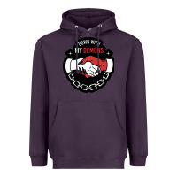 Plum awesome down with my demons  for gift adult and kids men women  2021 Heavyweight Hoodie - lanVoArt