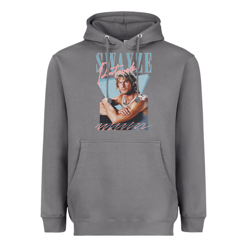 Patrick Swayze 90s Styled Retro Graphic Design Gift Heavyweight Hoodie by lanVoArt | Teevron
