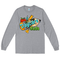 Heather Grey daycare dude Long Sleeve Tee - Jasminsmagicworld