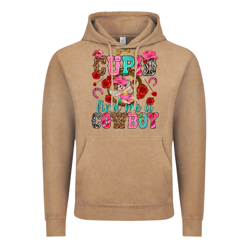 Cupid Find Me A Cowboy Valentine's Day Vintage Hoodie by HowdyJamesFarm | Teevron