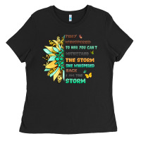 Black inspirational flower and quote design Ladies Tee - LillyAllenDesigns