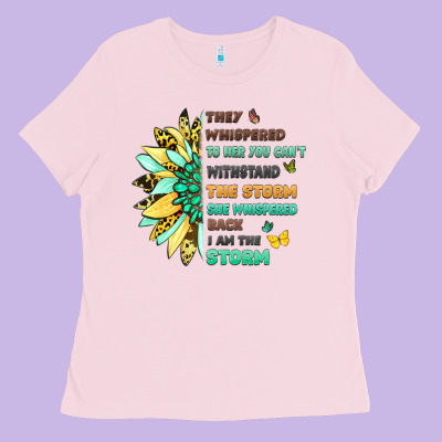 Inspirational Flower And Quote Design Ladies Tee Designed By Lillyallendesigns