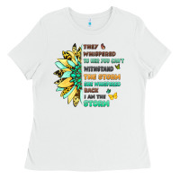 White inspirational flower and quote design Ladies Tee - LillyAllenDesigns