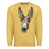 Antique Gold american mammoth jackstock donkey  face Premium Sweatshirt - LillyAllenDesigns