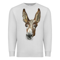 Dove Grey american mammoth jackstock donkey  face Premium Sweatshirt - LillyAllenDesigns