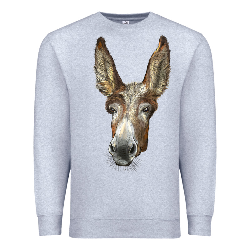 American Mammoth Jackstock Donkey  Face Premium Sweatshirt by LillyAllenDesigns | Teevron