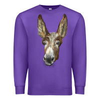 Purple american mammoth jackstock donkey  face Premium Sweatshirt - LillyAllenDesigns