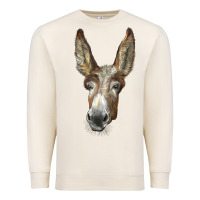 Sandshell american mammoth jackstock donkey  face Premium Sweatshirt - LillyAllenDesigns
