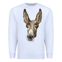 White american mammoth jackstock donkey  face Premium Sweatshirt - LillyAllenDesigns