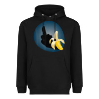 Black Dirty Joke Halloween Costume Joke Middle Finger Banana Heavyweight Hoodie - lanVoArt