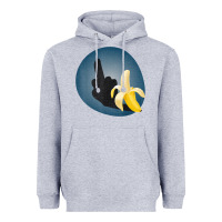 Heather Grey Dirty Joke Halloween Costume Joke Middle Finger Banana Heavyweight Hoodie - lanVoArt