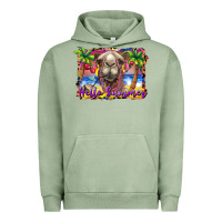 Pigment Oil Green hello summer camel at the beach Urban Hoodie - BarkalooDesign