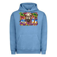 Pigment Pebble Blue hello summer camel at the beach Urban Hoodie - BarkalooDesign