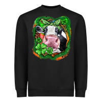 Black St. Patrick's day cow Heavyweight Sweatshirt - FaDigitalArtStudio